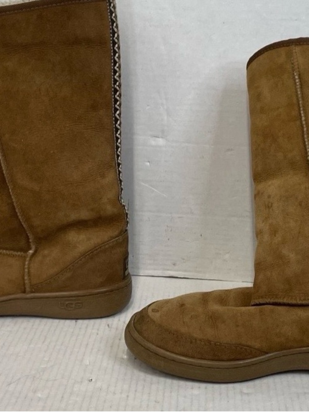 UGG Austrailia Original Tall Chestnut Suede Pull-On Boots #4023 - Picture 3 of 7